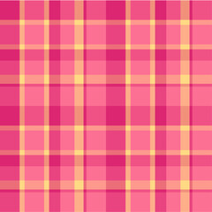 Seamless Pink Plaid Checkered Pattern in a classic Textile style. Repeating Background suitable for Fabric, fashion design, Wrapping paper, Wallpapers, Packaging, Scrapbooking, Digital backgrounds. 