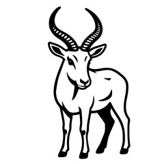 Fototapeta premium Minimalist vector file of a Capricorn, perfect as a laser template. AI generated.