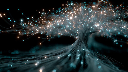 Glowing Network Cables Forming A Digital Tree Structure Each 1A10Ad9B 615C 4Cf3 B62D Fc59C64765Ad 0 1A10AD - Professional Stock