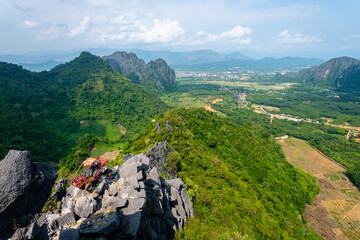 panoramic view from nam xay viewpoint, laos