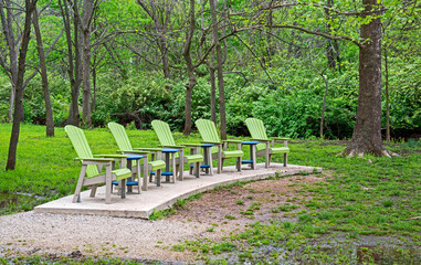 Fresh beginning of spring depicted in green