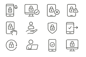 Request access start active passwordless protected session login notification vector decision icon