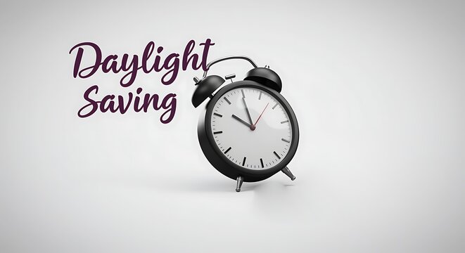 Daylight Saving Time Concept with Alarm Clock  Seasonal Change Reminder - Powered by Adobe