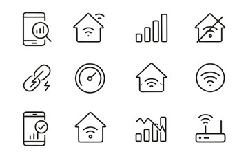 Wi icon signal network vector wireless fi connection check full link diagnostics