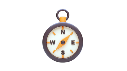 3D Render of a Classic Compass