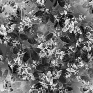 Abstract Seamless Pattern Design, Repeatable Textile Fabric Print, Multicolor Allover Floral Design