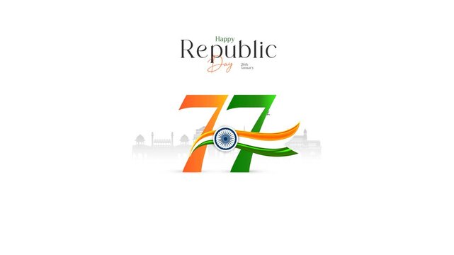 Happy Republic Day India 77th Anniversary Celebration