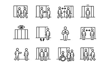 Shared flow vector icon focus icons clarity access mindful boarding doorway awareness