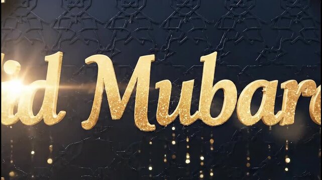 Radiant golden greetings for a joyous festive occasion, sparkling with shimmering glitter and elegant patterns, celebrating a blessed holy day