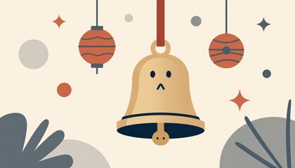 Festive Decorations with Charming Bell and Ornaments