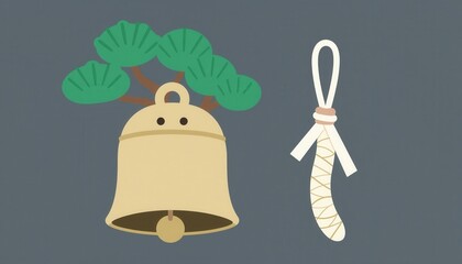 Decorative Hanging Bell with Green Foliage Touch