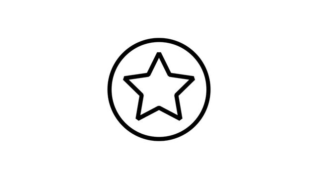 star icon inside a circle, ideal for representing ratings, favorites, high quality, awards, and premium features in digital applications.
