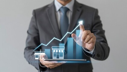 Business Professional Analyzing Digital Growth