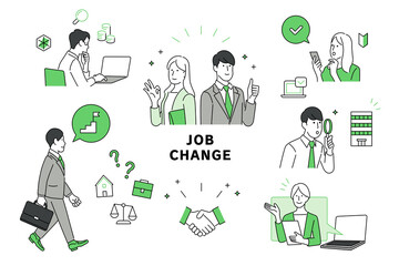 転職活動をする働くビジネスパーソン
