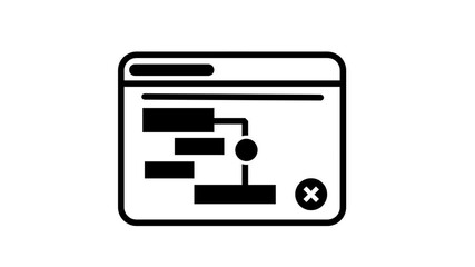 Web browser interface displaying a workflow diagram, representing software development, UI/UX design process, and professional project planning for digital platforms. - Powered by Adobe