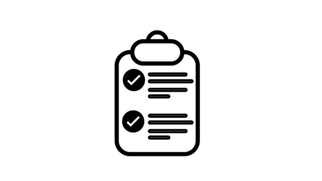 Business clipboard with checkmarks representing a completed task list, quality control, survey results, and efficient project management for corporate environments.