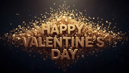 Happy valentine's day greeting with sparkling lights