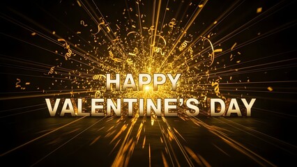 Happy valentine's day greeting with sparkling lights