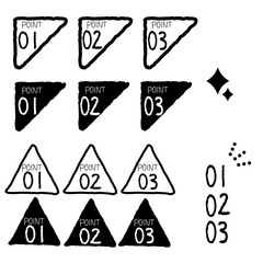 手描きの三角形POINT見出しラベル