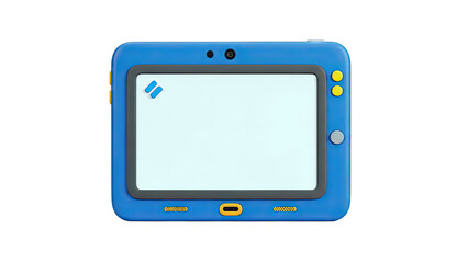 Blue children's digital drawing tablet with stylus