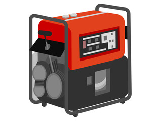 ガソリン発電機のイラスト / Gasoline Generator Illustration