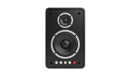 Black Speaker with Two Drivers and Control Buttons