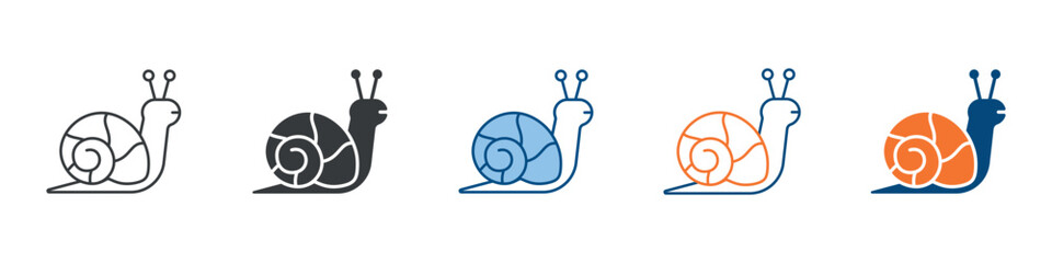 Snail Icon Set Multiple Style Collection  © Faizal