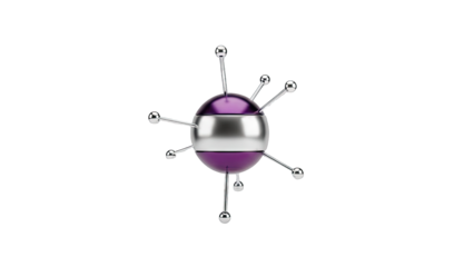 Abstract Metallic Sphere with Rods and Balls