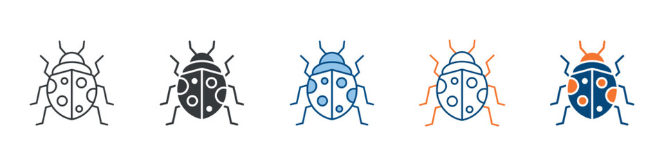 Ladybug Icon Set Multiple Style Collection  © Faizal