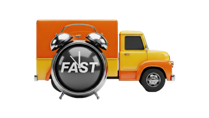 Fast Delivery Truck with Alarm Clock