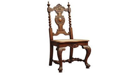 Ornate classic carved wooden chair featuring baroque style detailing and elegant design