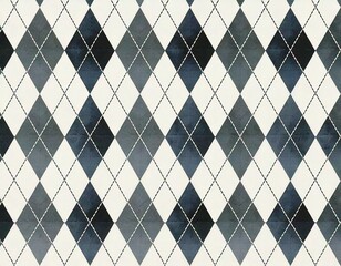 Warm Argyle Diamond Pattern Background generated AI