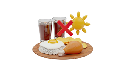 No Sun and Sugary Drinks with Meal
