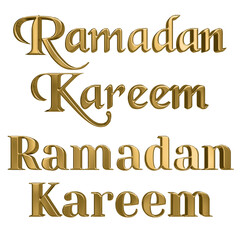 Luxury Ramadan Kareem 3D Golden Text