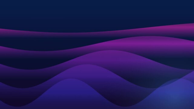 Fluid purple and blue wave patterns create a mesmerizing abstract motion graphic