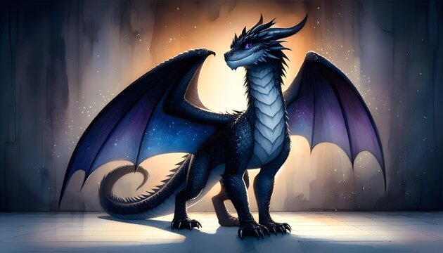 illustration of cure blue dragon