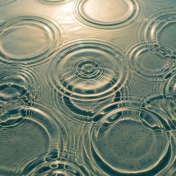 Ripples in Water - A Serene and Circular Pattern.