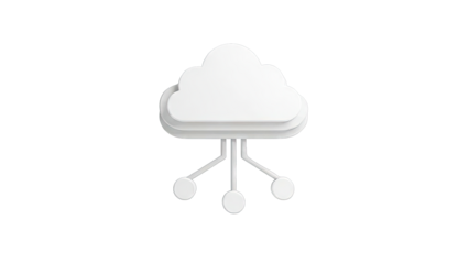 Abstract 3D Cloud Network Icon