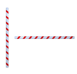 Spirala white red pole. On isolated transparent background.