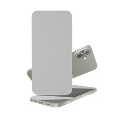 3d white screen smartphone element