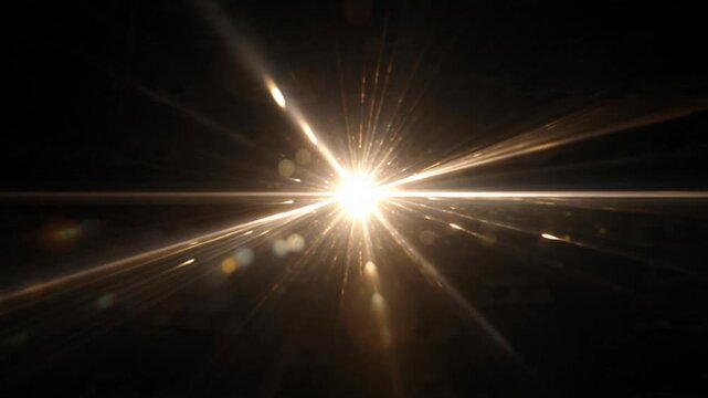 Radiant starburst pierces dark expanse