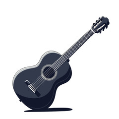 Acoustic Guitar Musical Instrument with Strings and Frets for Playing Music.