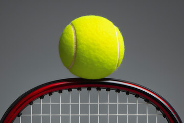 tennis racket and ball