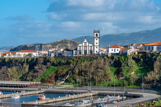 Church of Bom Jesus seen from the parish of Rabo de Peixe - S&atilde;o Miguel - Azores - Portugal.