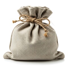 Linen Drawstring Pouch with Rope Tie