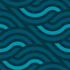 seamless wave pattern with flowing curves design