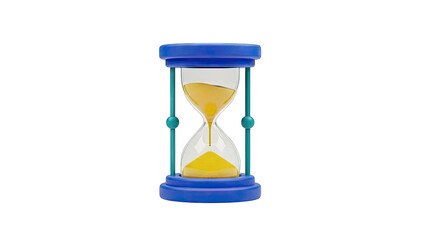 Blue Hourglass with Yellow Sand
