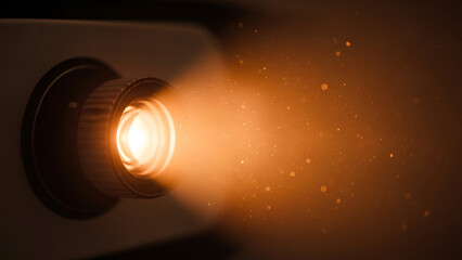 Illuminating projection light showcasing cinematic brilliance and modern technology