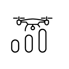 Naklejka premium Multispectral drone crop analysis rounded accessibility icon (vector)