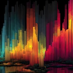 Digital Metrics Heatmap With Bright Gradient Colors Visualizing Data Analytics Trends Technology Dashboard Background Design